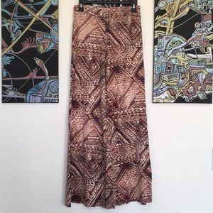 Flowy Rayon High-Rise Bell Bottom Flares